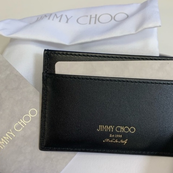 NWT Jimmy Choo black leather card holder $295.00 - Picture 6 of 9